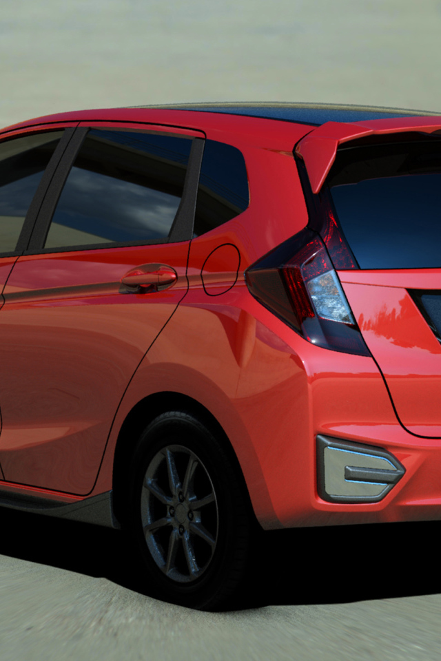 Красивый автомобиль Honda Fit 2014 года в Москве