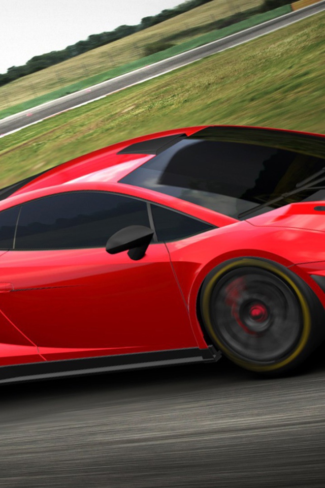 Красный Lamborghini Gallardo GT3 а2