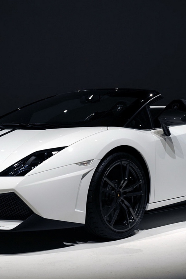 Белый Lamborghini gallardo lp570