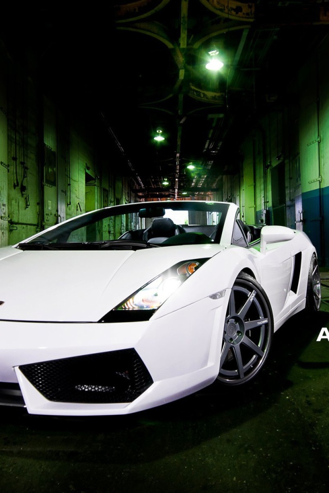 Белый Lamborghini gallardo spyder