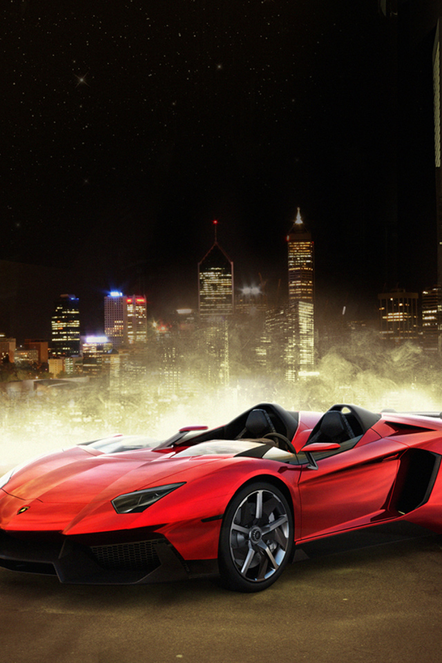 Ламборджини в ночном городе