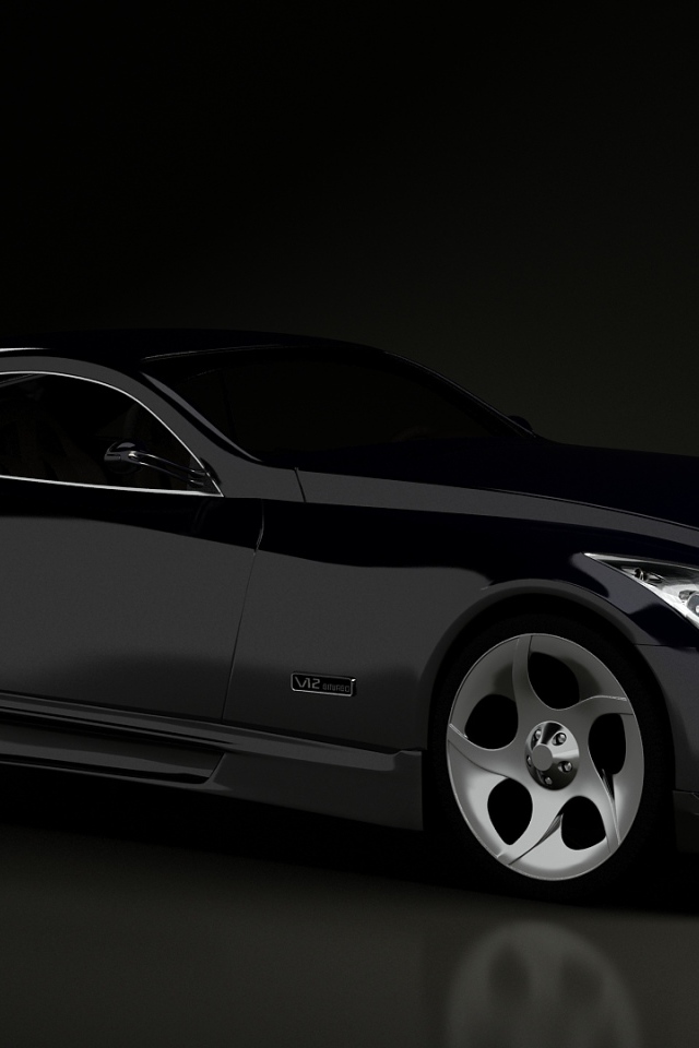 Автомобиль Maybach  Exelero на дороге