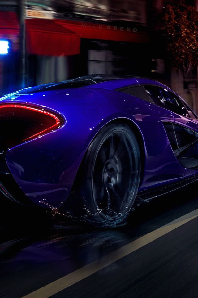 Голубой Mclaren p1