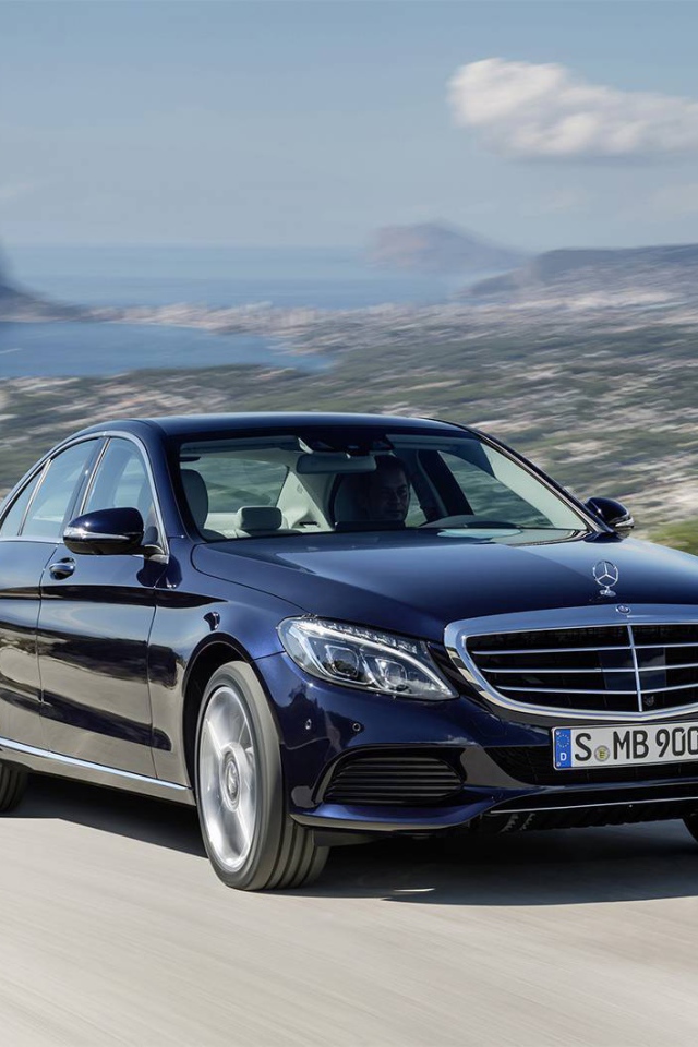 Mercedes C class 2014 на фоне природы