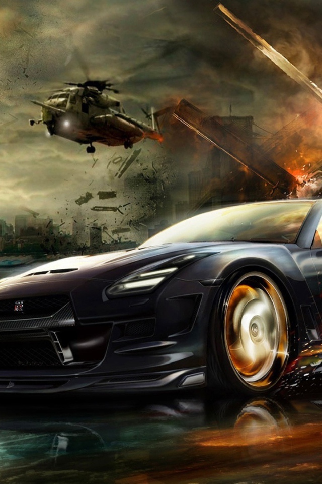 Гоночный Nisaan gtr