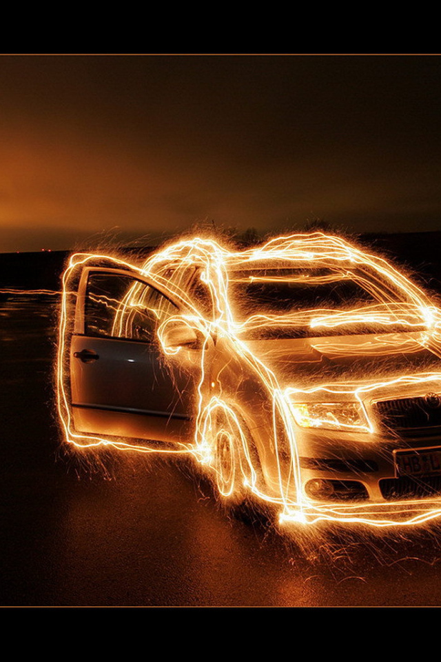 Огненный автомобиль