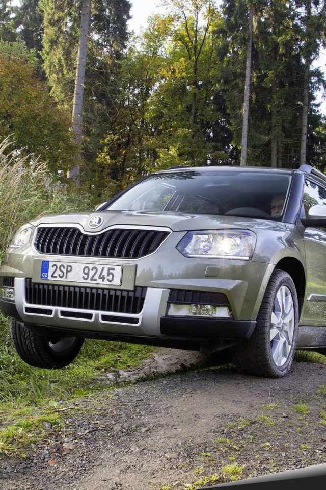 Красивый автомобиль Skoda Yeti 2014 в Москве
