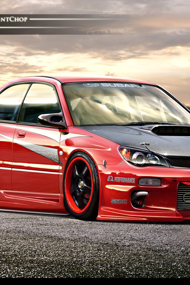 Красивый автомобиль Subaru Impreza WRX STI