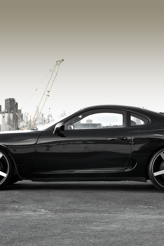 Черная тойота супра