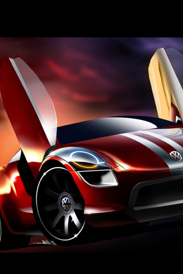 Красный Фольксваген