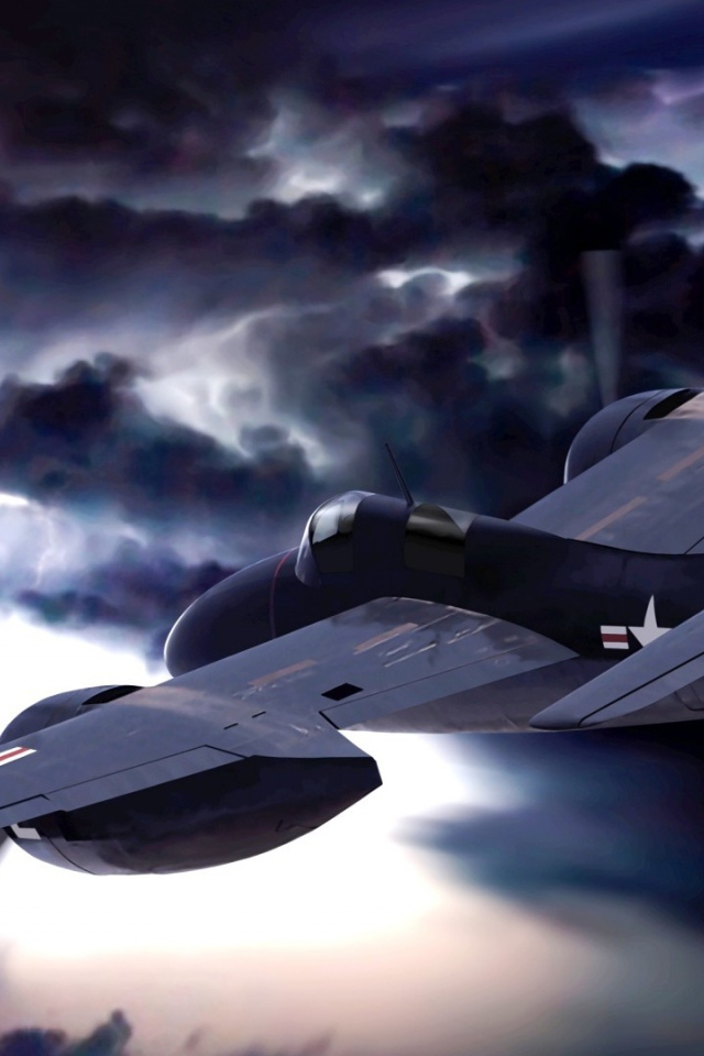 Самолет над облаками