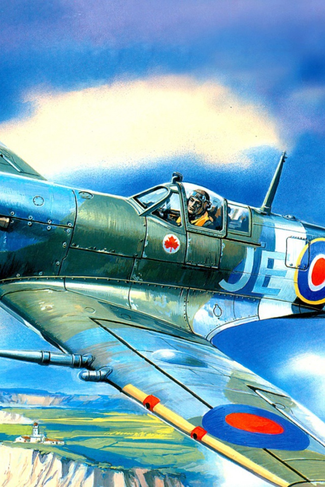 Самолет над заливом