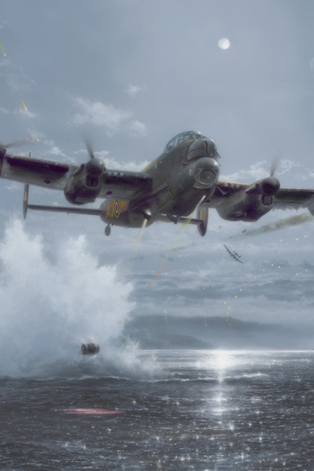 Сброс бомб в море