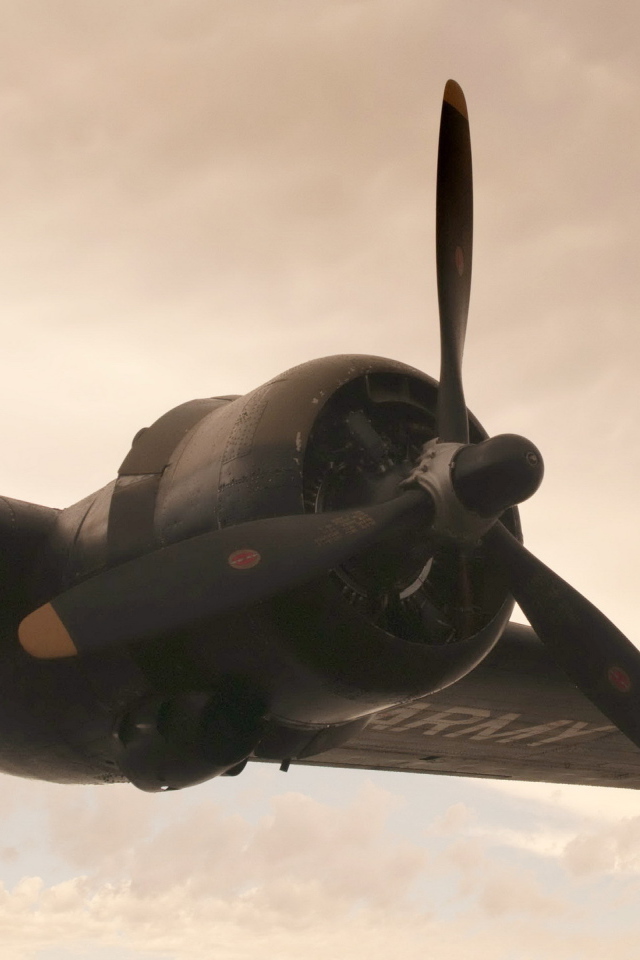 Мотор на крыле самолета