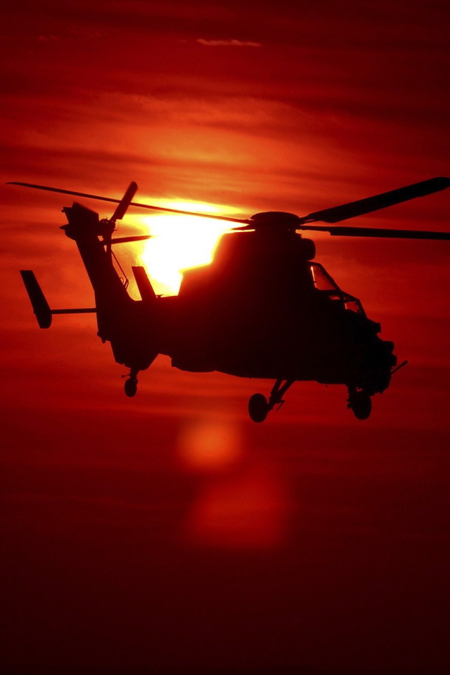 Силуэт вертолета