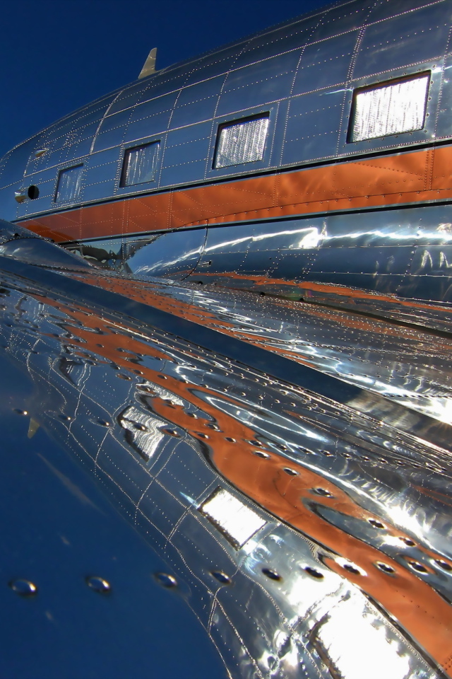 Заклепки на крыле самолета