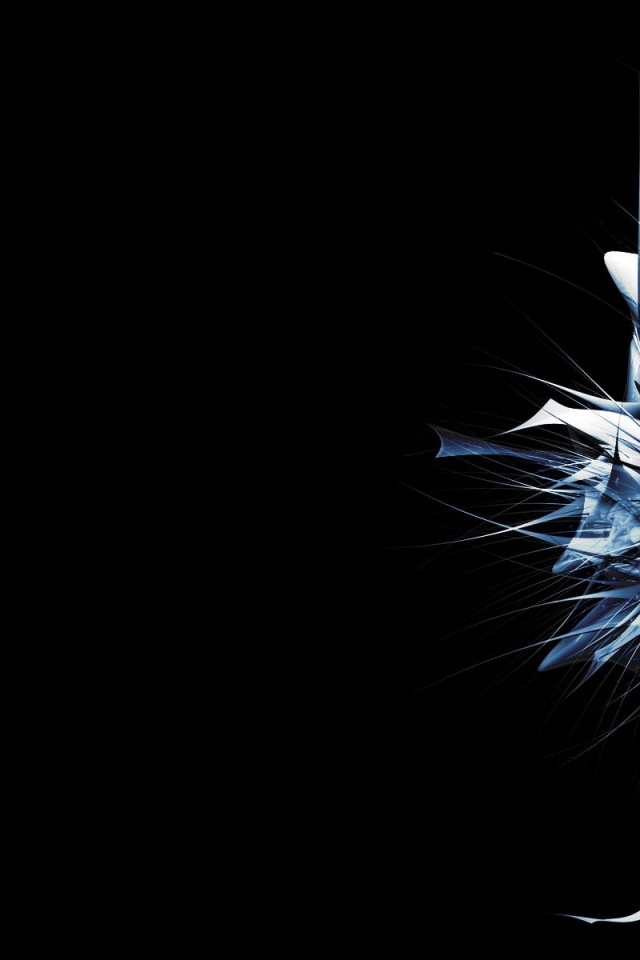 Абстрактная фигура на черных обоях