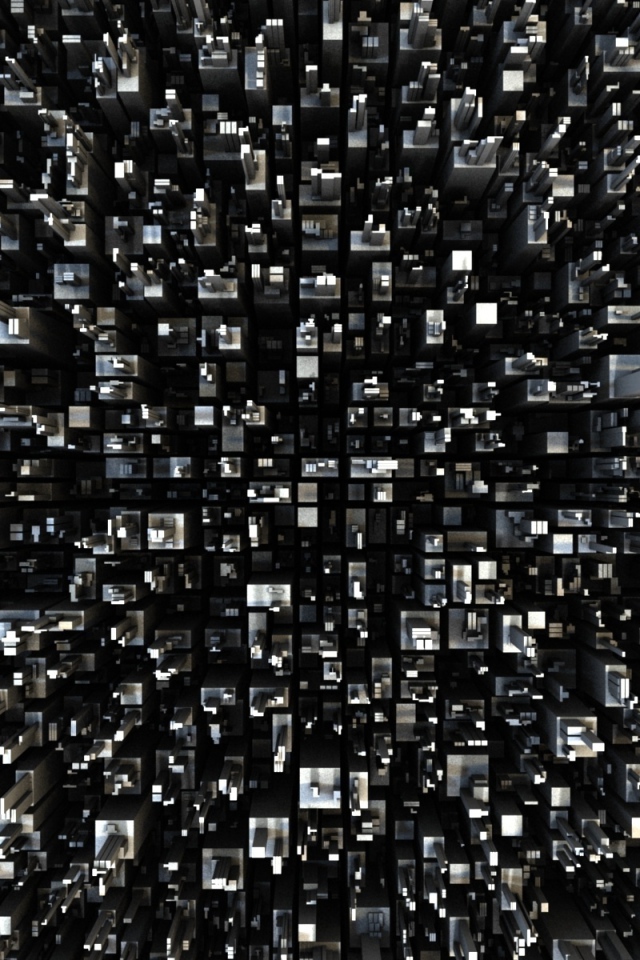 Черная абстракция на обоях