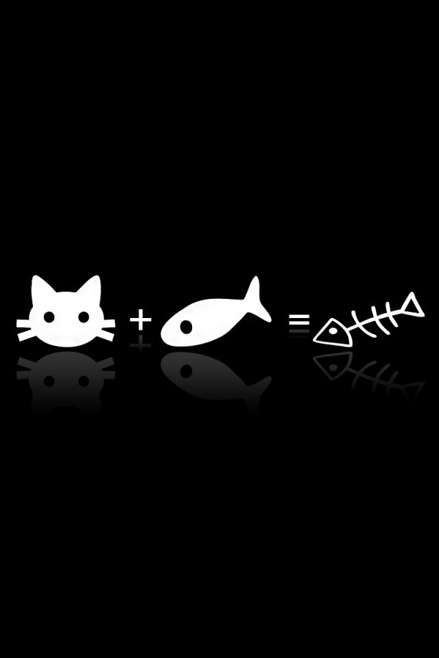 Черные обои с пиктограммами