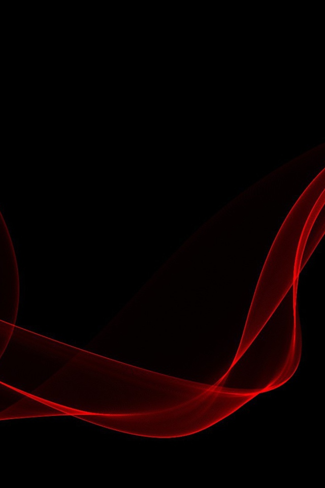 Черные обои с красной абстракцией