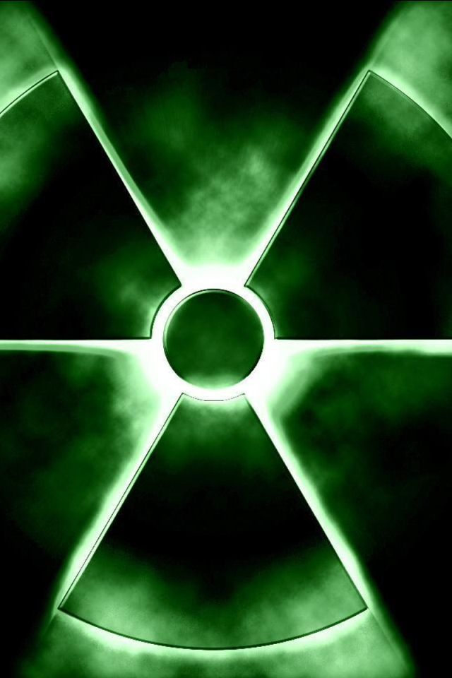 Черные обои с символом опасности