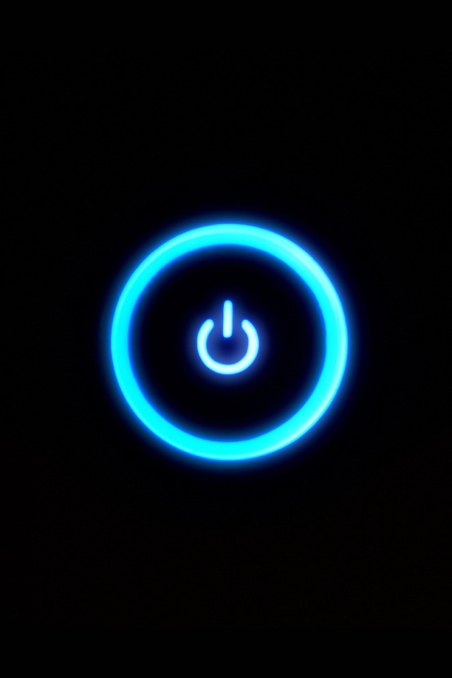 Черные обои с кнопкой питания