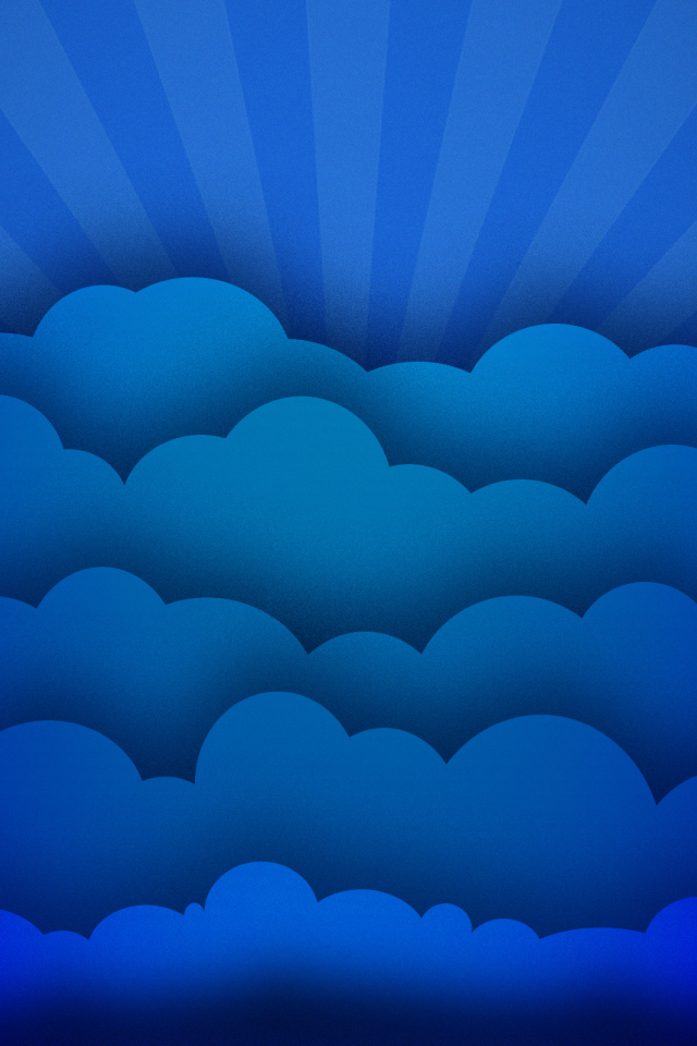 Синие лучи и облака