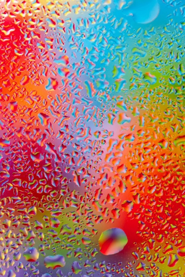 Kапли на радужном стекле