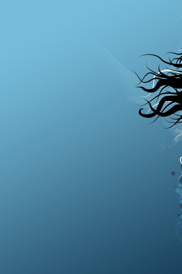 Голова девушки на синем фоне