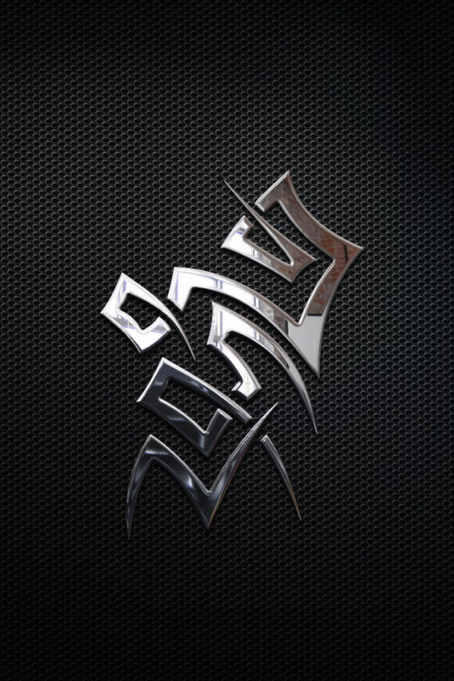 Надпись на черной текстуре