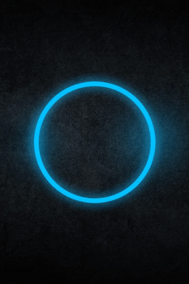 Черные обои и голубой круг