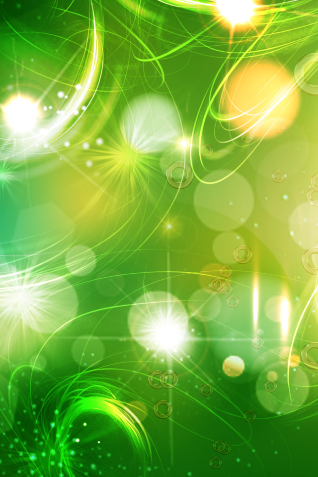 Оранжево зеленая абстракция