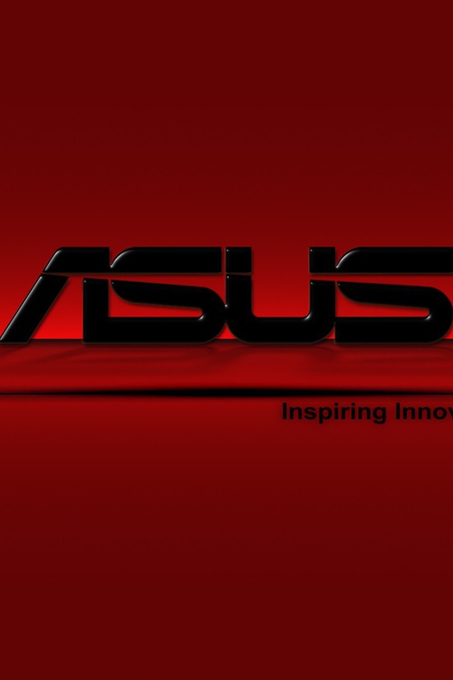 Логотип ASUS на красном фоне