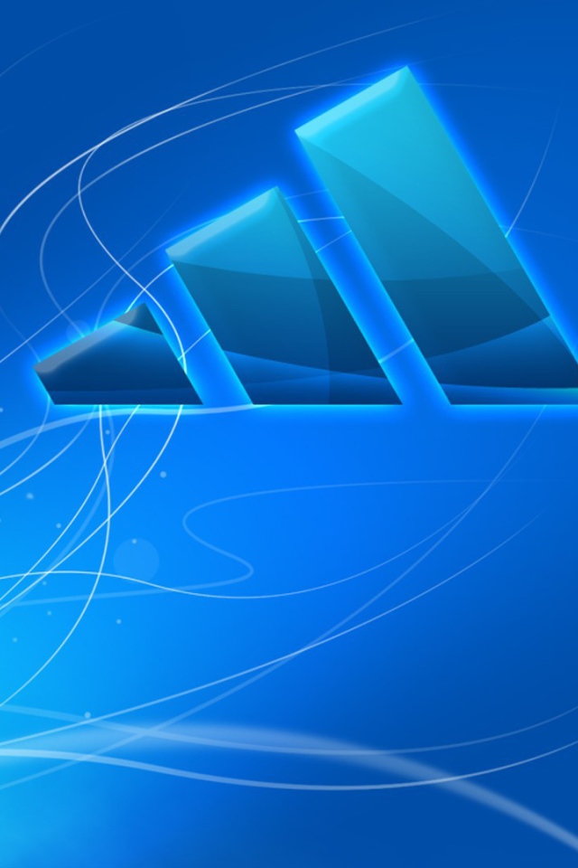 Голубой логотип Адидас