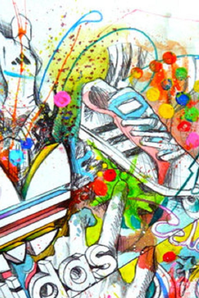 Рисованный логотип Адидас