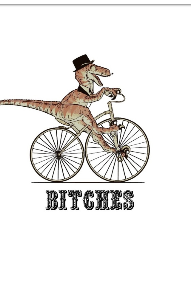 Динозавр на велосипеде