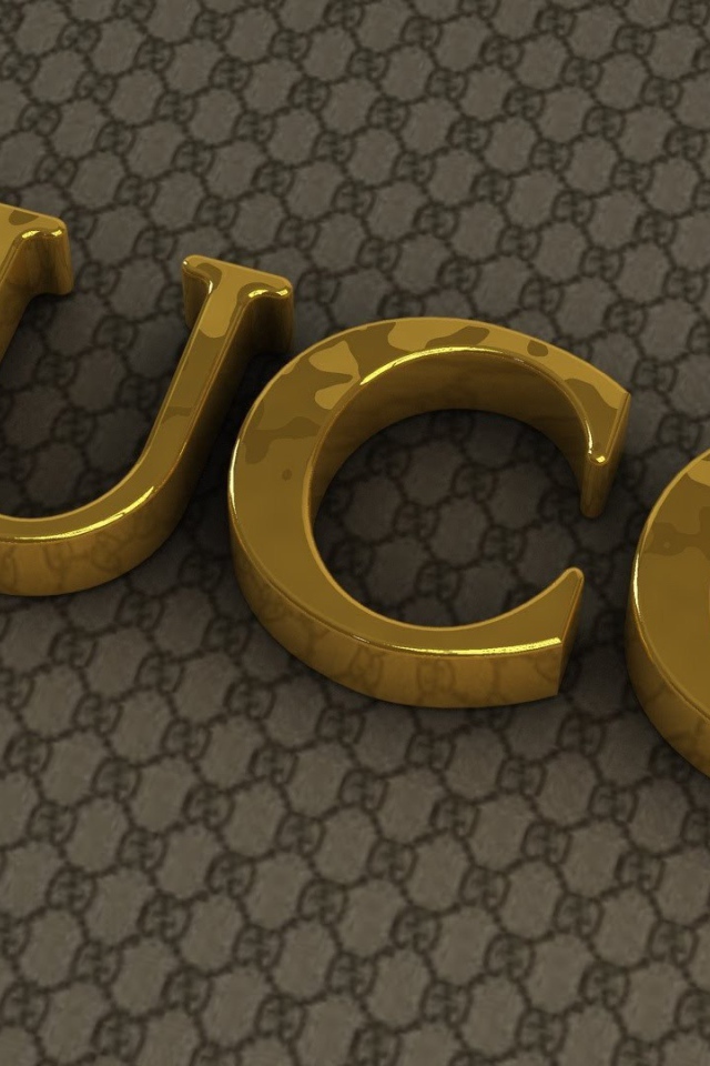 Золотые буквы Gucci