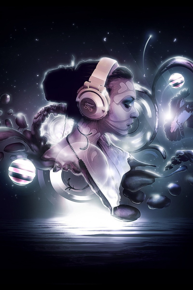 Наушники и птица