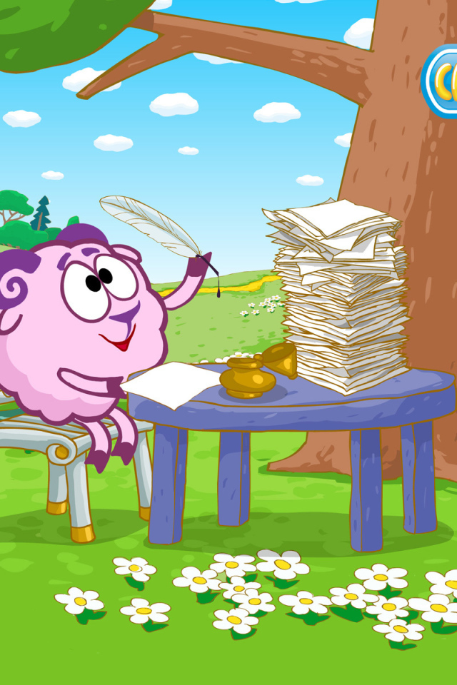 Бараш сочиняет стихи в мультфильме Смешарики