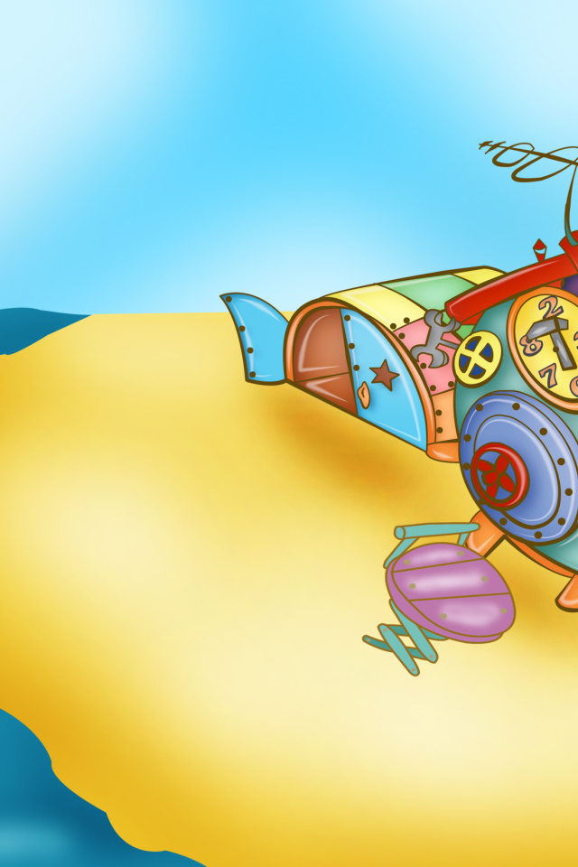 Пляж в мультфильме Смешарики