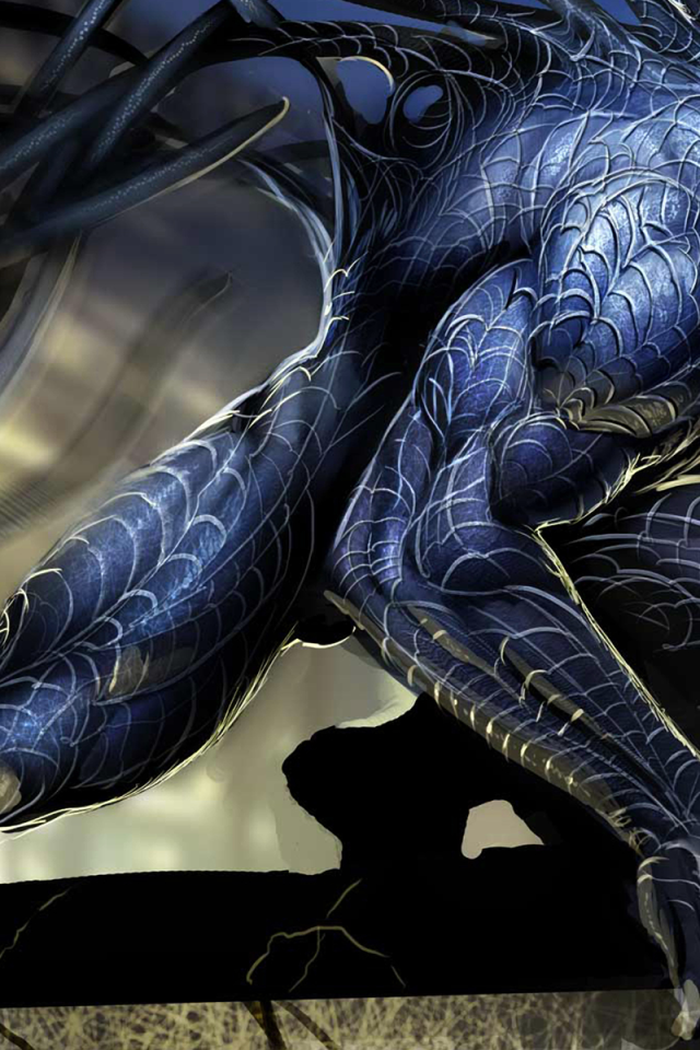 Blue venom from spider-man