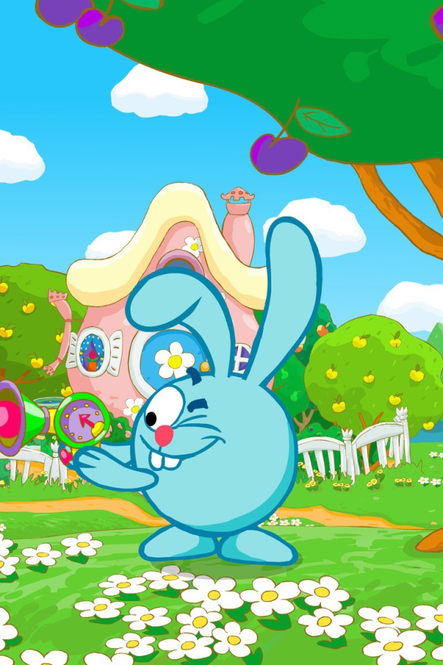 Крош у своего дома в мультфильме Смешарики