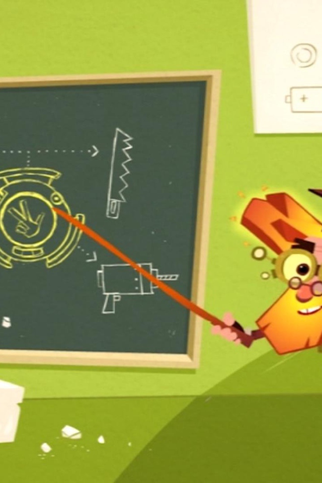 Фиксик показывает на чертеж