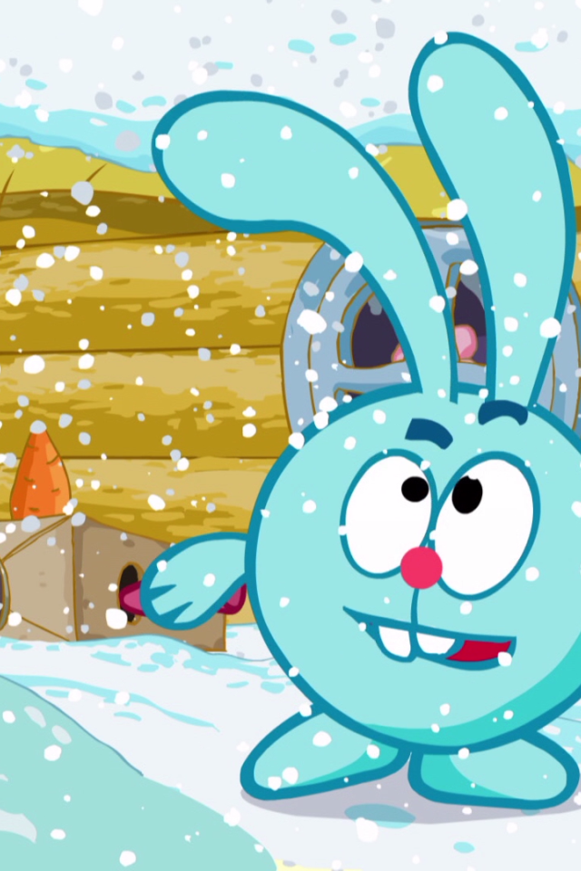 Снегопад в мультфильме Смешарики