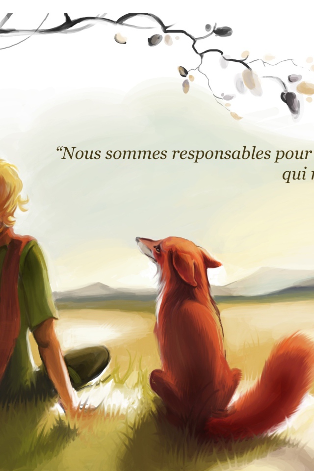 Маленький принц с лисом