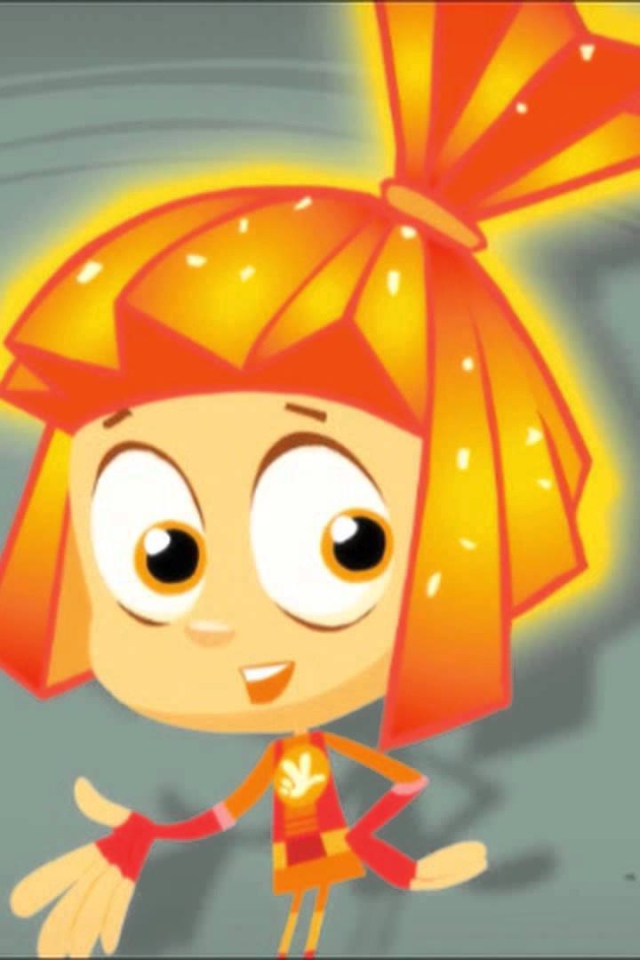 Рыжеволосая героиня мультфильма Фиксики