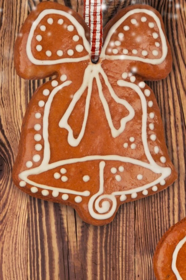 Рождественские печенья на тесемках