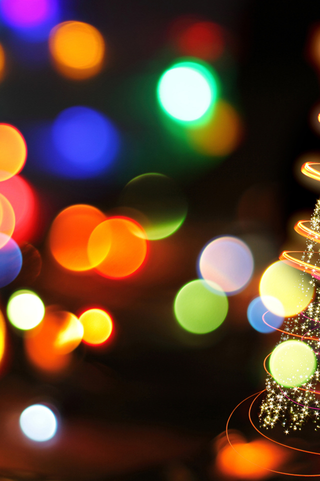 Елка с огоньками