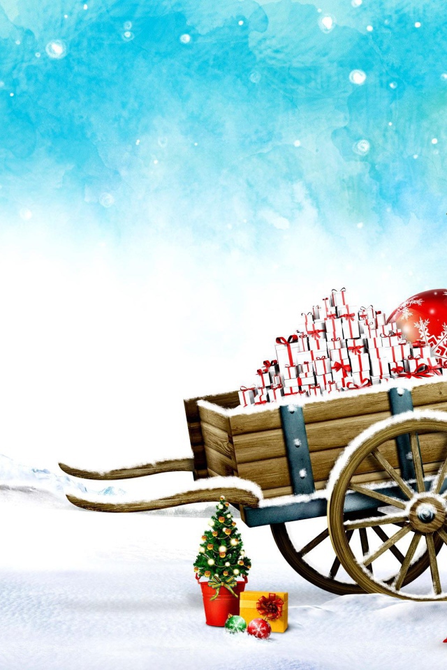 Сани Санта Клауса на Рождество