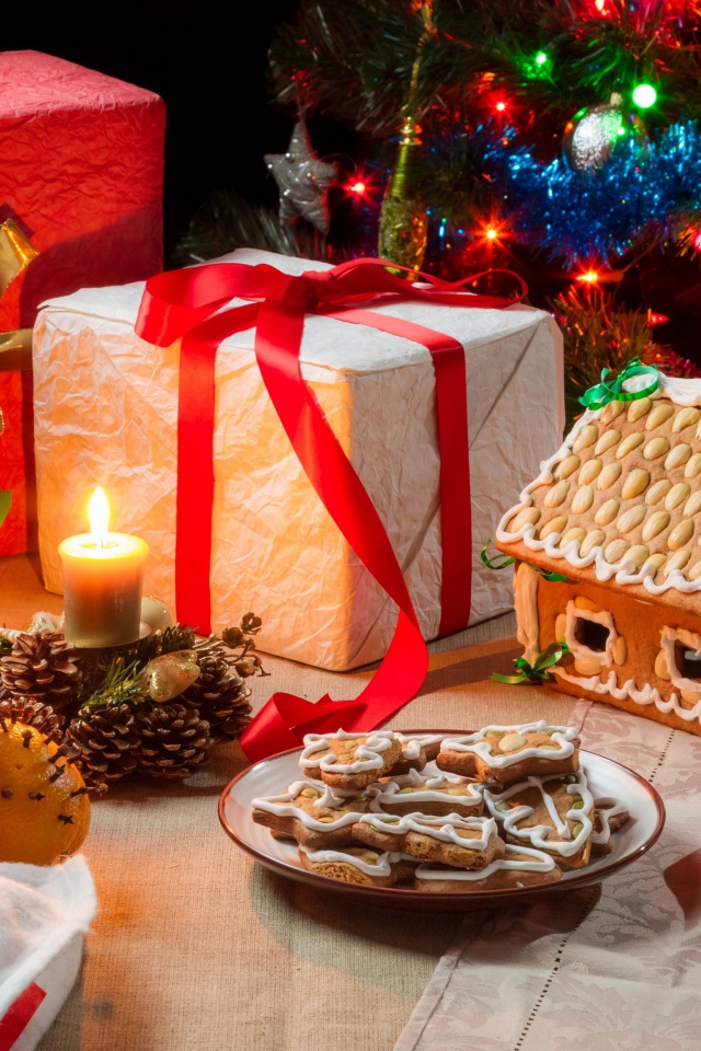 Угощение и подарки на Рождество